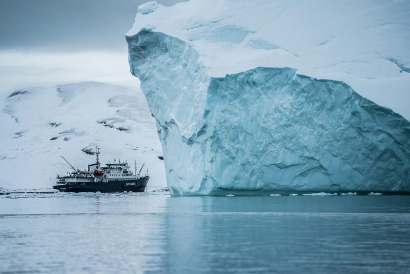 Iceberg in the atlantic off Greenland