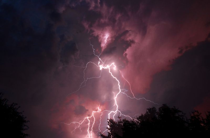 photograph of lightning