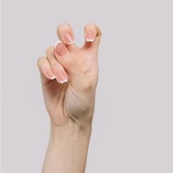 A photo of two hands doing "bunny ears" to indicate a sarcastic/ironic statement, set against a white background. 