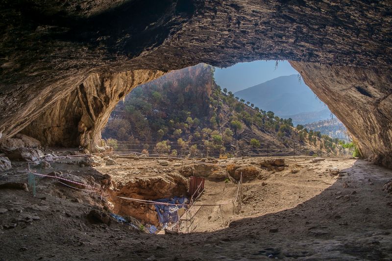 Archeological work at The Shanidar Cave, an archaeological site located on Bradost Mountain in the Erbil Governorate of Kurdistan Region where Neanderthal remains were found.