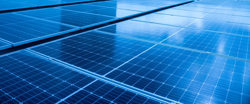 blue solar panels