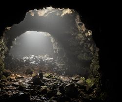 Raufarholshellir lava cave, South Iceland