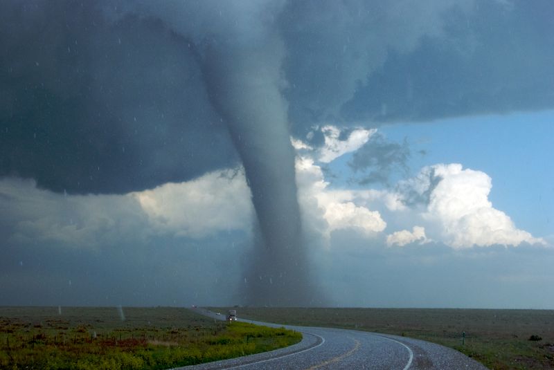 Tornado and Large Hail near the Southeast Colorado and Northwestern Oklahoma Border