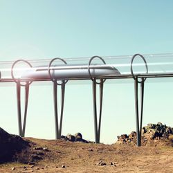 An artist's depiction of a Hyperloop, similar to the ultra-high-speed maglev train being designed in China