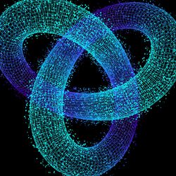 Trefoil Knot. Vector 3D Illustration. 