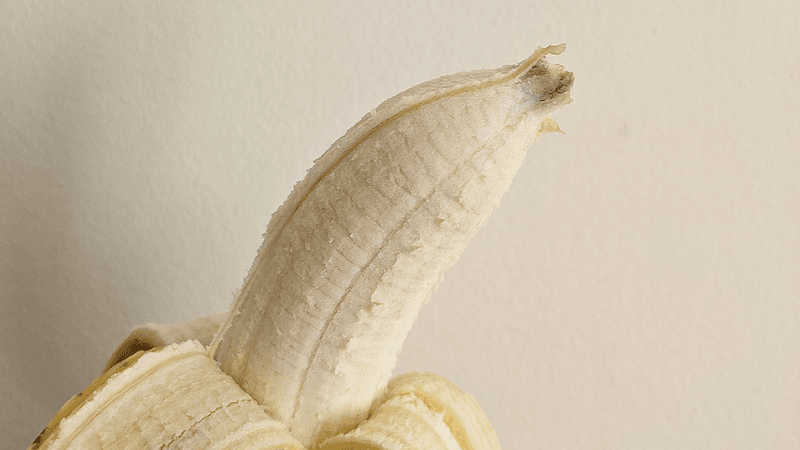 black bit in a banana