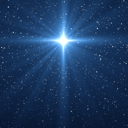 An unusually bright star.