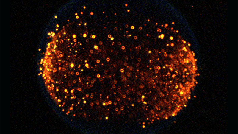 A fire in space.