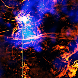 Images showing an "exhaust vent" near the Milky Way's supermassive black hole