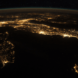 Italy captured from the International Space Station.