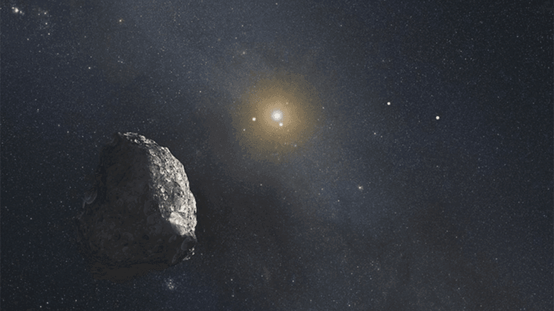 A small asteroid, illustrated far from the Sun.