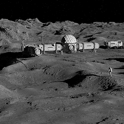 Artist impression of a lunar base
