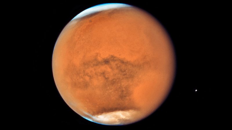 Mars viewed from the Hubble Space Telescope.