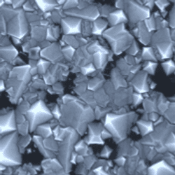 They're still tiny, but this film of diamonds has been produced using atmospheric pressures and temperatures hundreds of degress lower than used previously