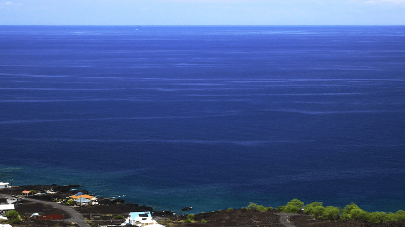 smooth patches of water out at sea where ocean slicks are