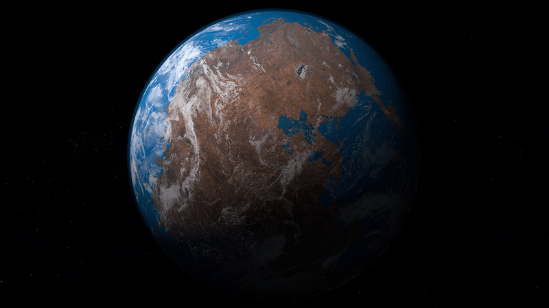 Illustration of Pangea, Earth's last supercontinent.