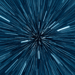 Stars whizzing by (concept art).