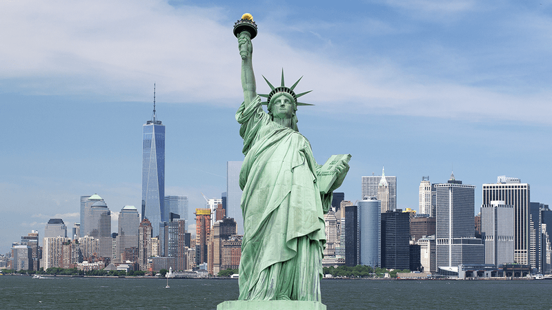 The Statue of Liberty.